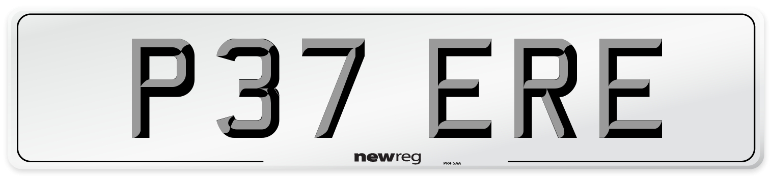 P37 ERE Number Plate from New Reg